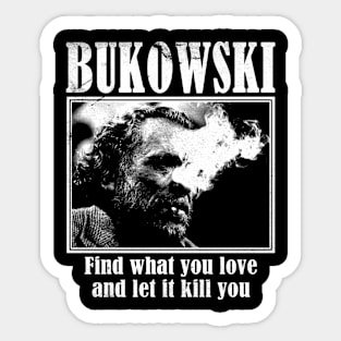 Charles Bukowski // Vintage Distressed Sticker